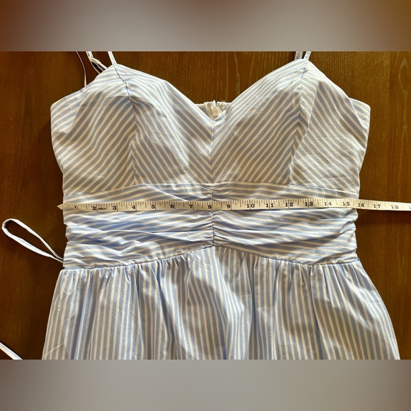 Express Light Blue & White Striped Maxi Dress with Pockets - Size Large - Picture 12 of 12